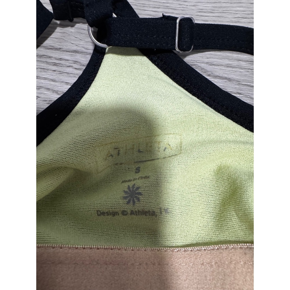 Athleta Black Dress Adjustable Strap Shelf Bra Athletic Casual Sun Small Women's - Picture 3 of 4